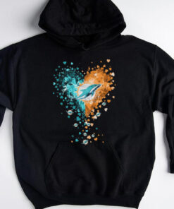 Miami Dolphins Crystal Heart Shirt