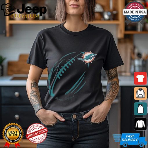 Miami Dolphins G III 4Her by Carl Banks Subtle Football Fitted  T Shirt