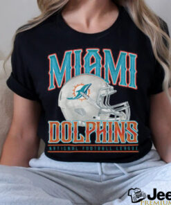 Miami Dolphins Helmet Garment Dyed Heavyweight T Shirt