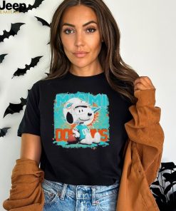 Miami Dolphins Mix The Peanuts Snoopy Football Player T Shirt