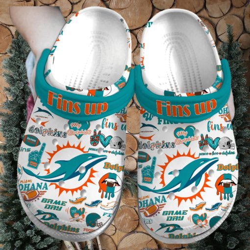 Miami Dolphins NFL Sport Crocs Crocband Clogs Shoes Comfortable For Men Women and Kids – Footwearelite Exclusive