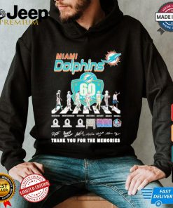 Miami Dolphins Teams Abbey Road Signature Thank You For The Memories Shirt