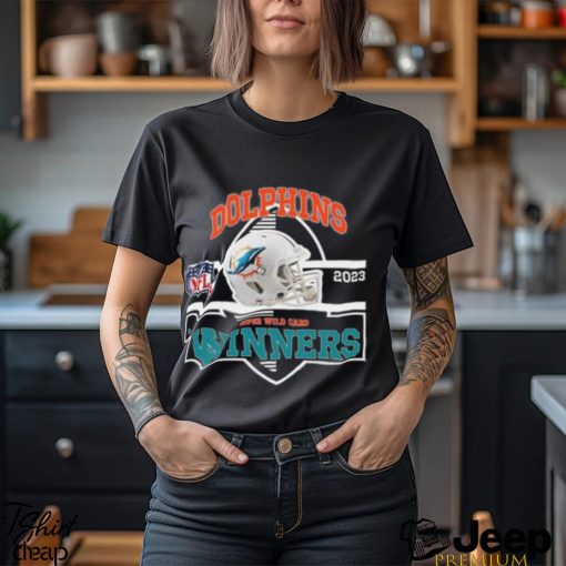 Miami Dolphins Winners Champions 2023 Super Wild Card NFL Divisional Helmet Logo T Shirt