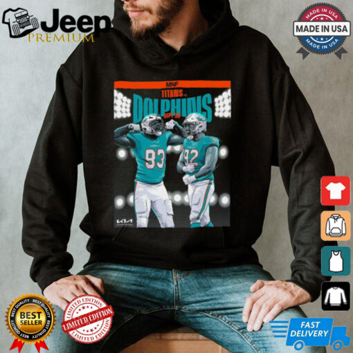 Miami Dolphins vs. Titans Sept 30, 2024 NFL Week 4 Matchup T Shirt