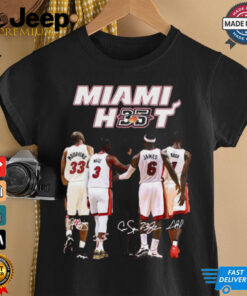 Miami Heat 35th Anniversary James Bosh Wade Signatures 2024 Shirt