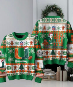 Miami Hurricanes 2024 They Not Like Us Hurricanes Christmas Ugly Sweater