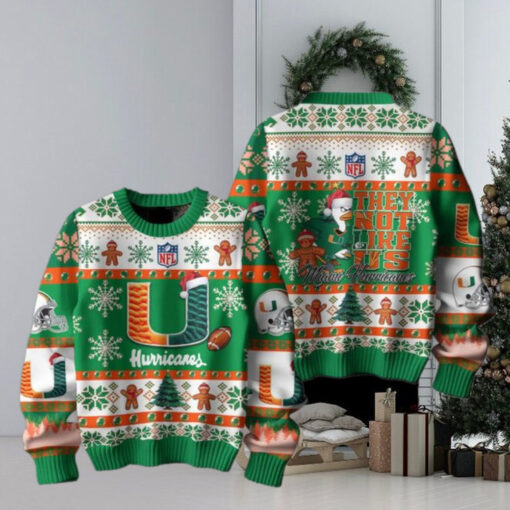 Miami Hurricanes 2024 They Not Like Us Hurricanes Christmas Ugly Sweater