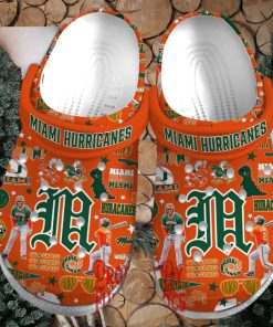 Miami Hurricanes Baseball NCAA Crocs For Adults