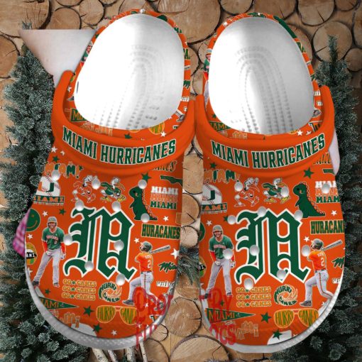 Miami Hurricanes Baseball NCAA Crocs For Adults