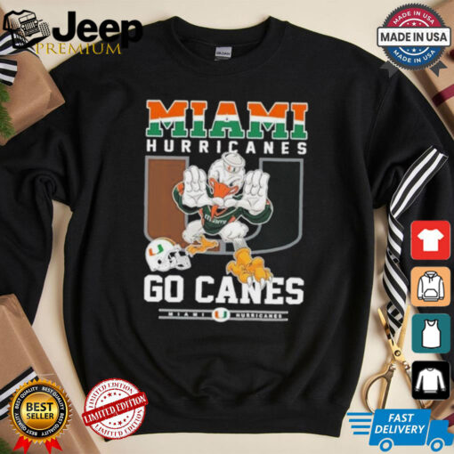 Miami Hurricanes Go Canes Mascot Football Shirt