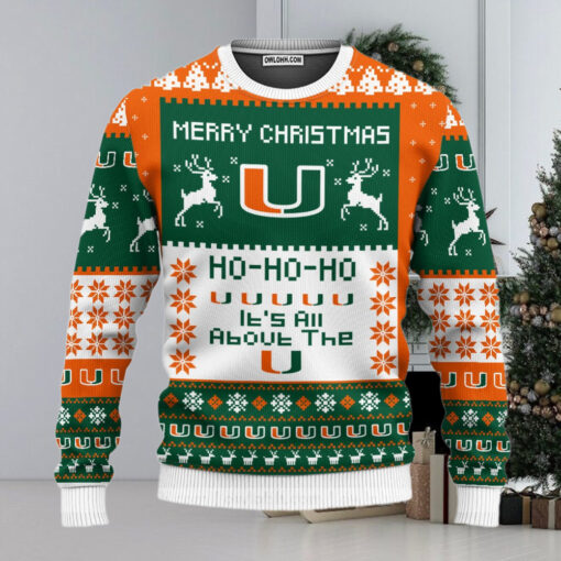 Miami Hurricanes Merry Christmas  Ugly Christmas Sweaters