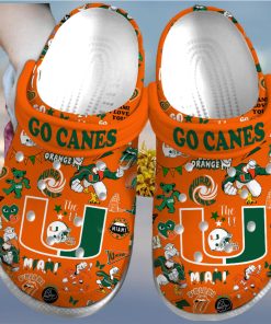 Miami Hurricanes NCAA Sport Crocs Crocband Clogs Shoes Comfortable For Men Women and Kids – Footwearelite Exclusive