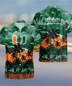 Miami Hurricanes Palms Tree Hawaiian Shirt