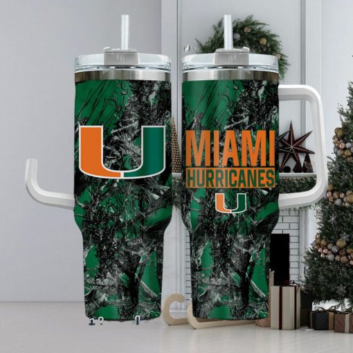 Miami Hurricanes Realtree Hunting 40oz Tumbler