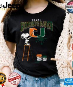 Miami Hurricanes Snoopy Painting Shirt