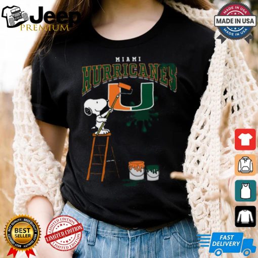 Miami Hurricanes Snoopy Painting Shirt