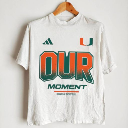 Miami Hurricanes adidas Unisex 2024 On Court Bench Our Moment Long Sleeve T Shirt