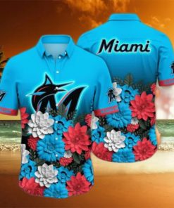 Miami Marlins MLB Flower Hawaii Shirt And Tshirt For Fans