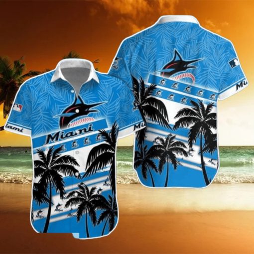 Miami Marlins MLB Hawaiian Shirt Palm Trees Pattern New Design For Fans