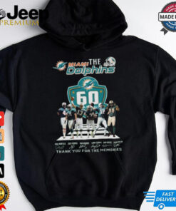 Miami The Dolphins 60th Anniversary Thank You For The Memories 2D T Shirt