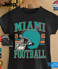 Miami Dolphins 1966 football NFL team shirt featuring vintage-inspired graphics with the team's classic logo, celebrating the Dolphins' rich history and legacy since 1966.
