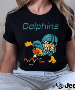 Miami dolphins garfield cat grumpy football player shirt