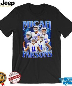 Micah Parsons number 11 Dallas Cowboys football player portrait lightning shirt