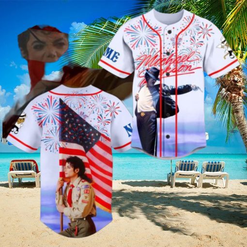 Michael Jackson Happy 4th Of July Custom Baseball Jersey