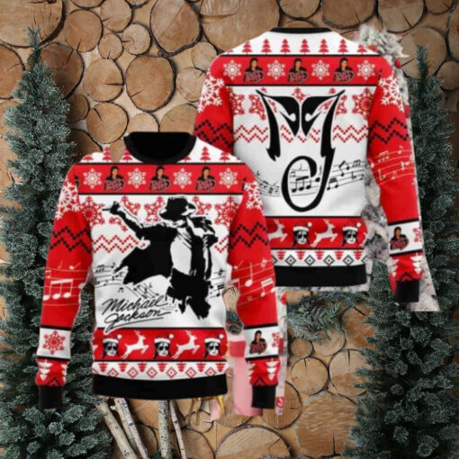 Michael Jackson With Signature Christmas Sweater Chirstmas Gifts 2024 Xmas For Family And Friends Ugly Sweater