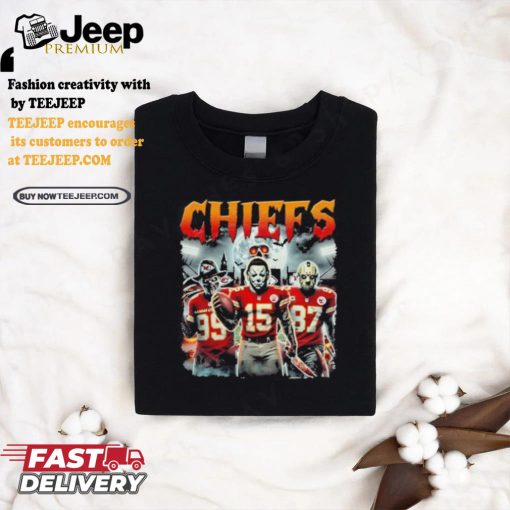 Michael Myers 15 Jason Voorhees 87 Freddy Krueger 99 Kansas City Chiefs Halloween Shirt