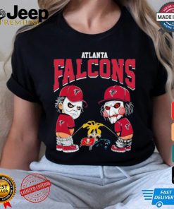 Michael Myers And Billy The Puppet X Atlanta Falcons Pee On NFL Teams Halloween Shirt