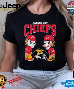 Michael Myers And Billy The Puppet X Kansas City Chiefs Pee On NFL Teams Halloween Shirt