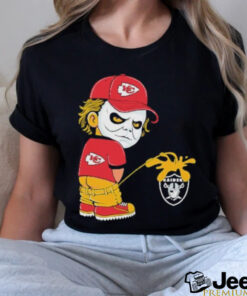 Michael Myers X Kansas City Chiefs Pee On Las Vegas Raiders Shirt