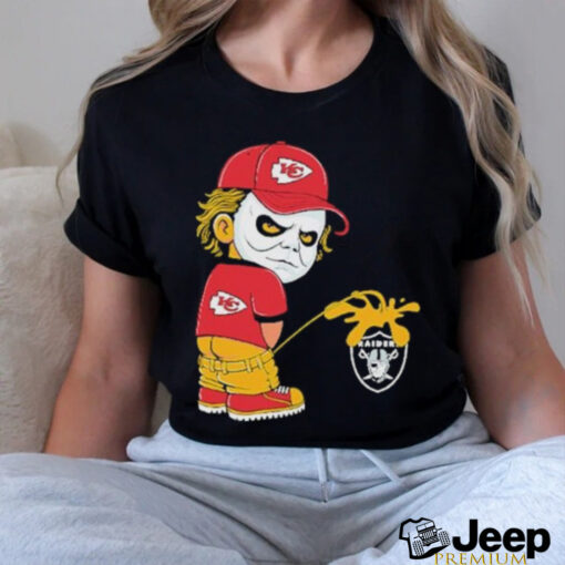 Michael Myers X Kansas City Chiefs Pee On Las Vegas Raiders Shirt