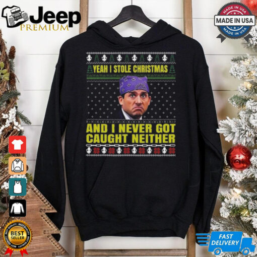 Michael Scott Yeah I Stole Christmas And I Never Got Caught Neither 2024 Shirt