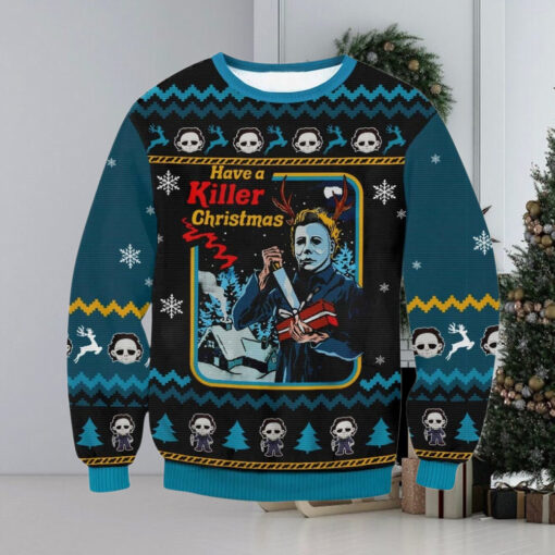 Micheal Myers Killer Christmas Ugly Sweater