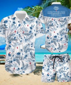 Michelob Ultra Hawaiian Shirts And Short Summer Beach Set