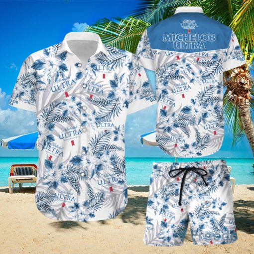 Michelob Ultra Hawaiian Shirts And Short Summer Beach Set