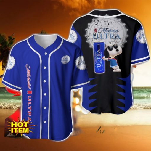 Michelob Ultra Snoopy Baseball Jersey Shirt For Snoopy Lovers Gift Ideas