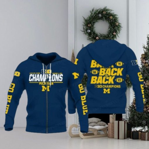 Michigan 2023 Big Ten Football Conference Champions Hoodie