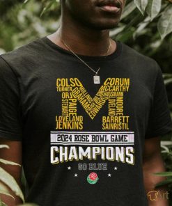 Michigan 2024 Rose Bowl Champions Go Blue Shirt