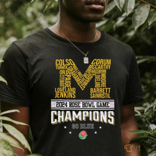 Michigan 2024 Rose Bowl Champions Go Blue Shirt