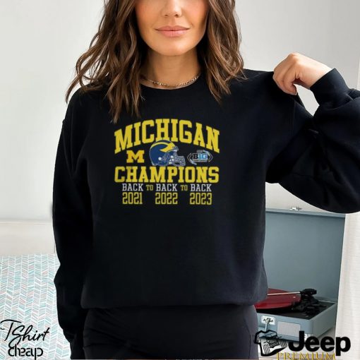 Michigan Football 2023 Big Ten Champions Back to Back Shirt Hoodie   Michigan 2023 Big Ten Championships T Shir