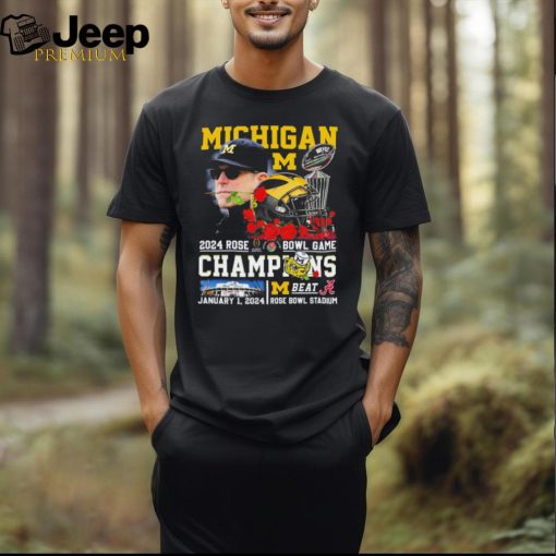 Michigan Football 2024 Rose Bowl Game Champions Trophy shirt