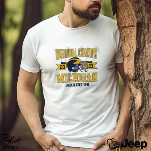 Michigan Football National Champions Arched Helmet Shirt