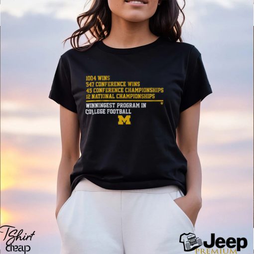 Michigan Football Winningest Program National Champions Shirt