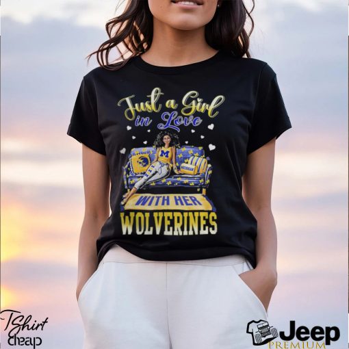 Michigan Shop Just A Girl In Love With Her Michigan Wolverines 2023 Shirt