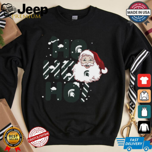 Michigan State Spartans Ho Ho Ho Santa Claus Christmas shirt