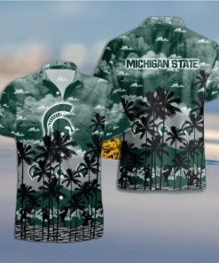 Michigan State Spartans Palms Tree Hawaiian Shirt