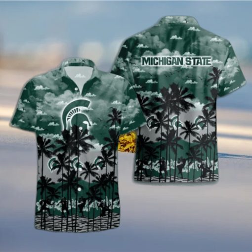 Michigan State Spartans Palms Tree Hawaiian Shirt